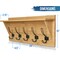 HBCY Creations Rustic Wall Mounted Coat Rack Shelf - Wooden Country Style 24" Entryway Shelf with Hooks - Solid Pine Wood - For Entryway, Kitchen, Bathroom